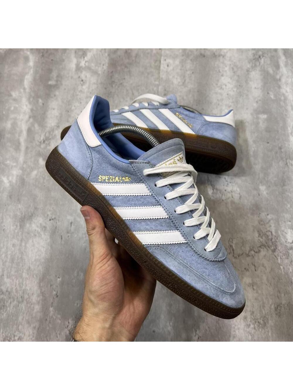 Adidas Spezial Baby Blue Suede Gum Sole Sneakers Handball Terrace Shoes Size 9.5